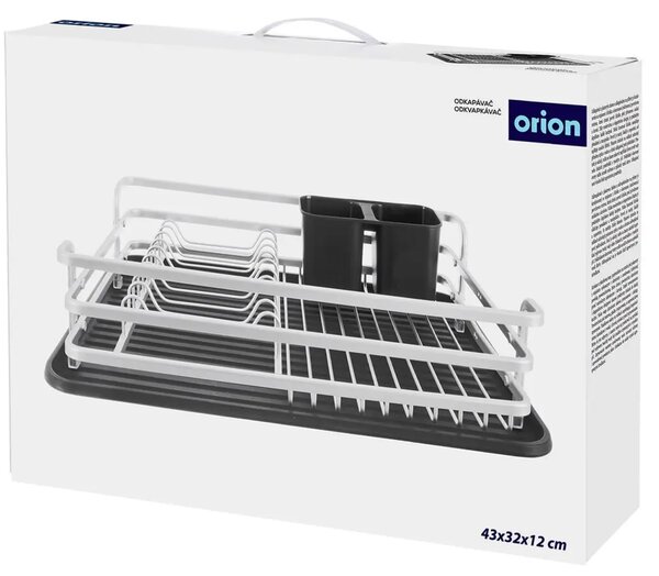 Deluxe Odkapávač na nádobí s podnosem 43 x 32 cm, černý ORION 155221