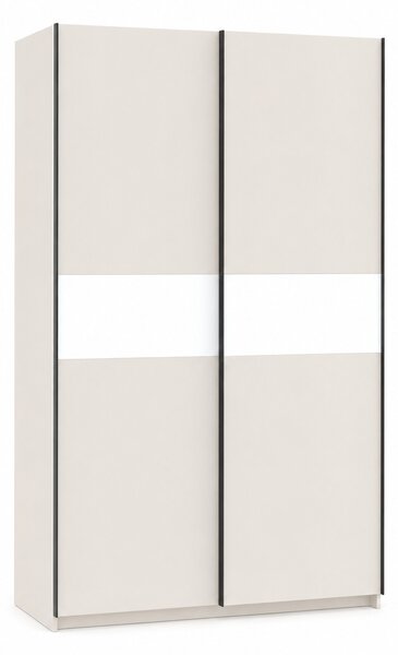 Šatní skříň Argalo 120, krémová / bílá