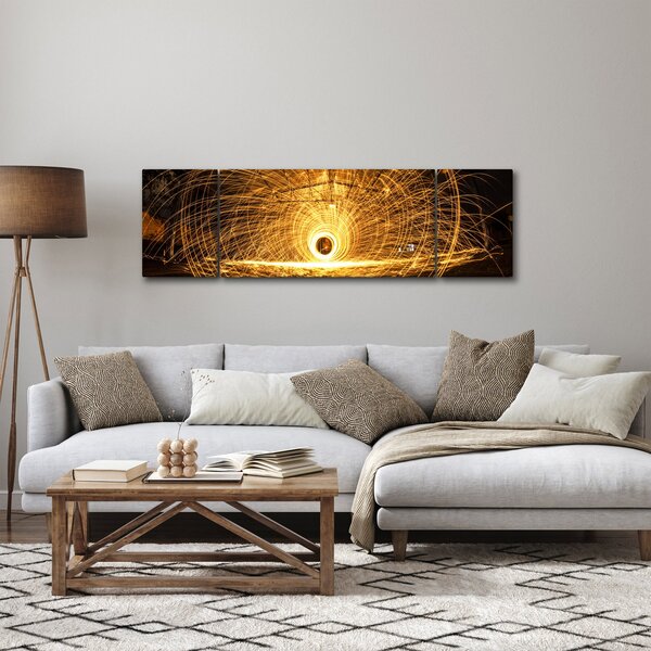 Obraz svíticího disku (170x50 cm)