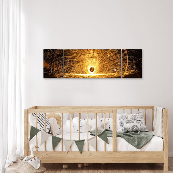 Obraz svíticího disku (170x50 cm)