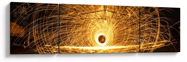 Obraz svíticího disku (170x50 cm)
