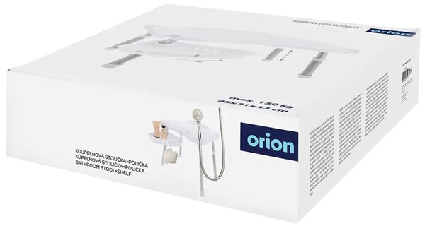 Shelf Nastavitelná stolička s poličkou, bílá ORION 810926