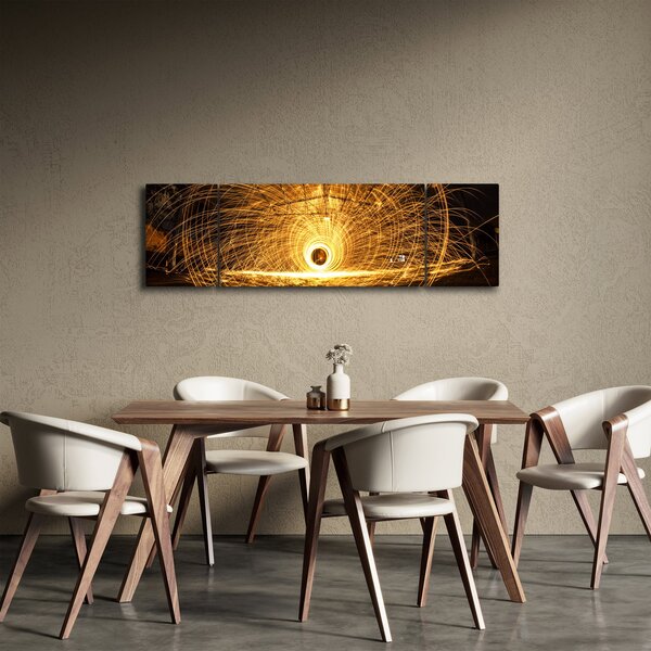 Obraz svíticího disku (170x50 cm)