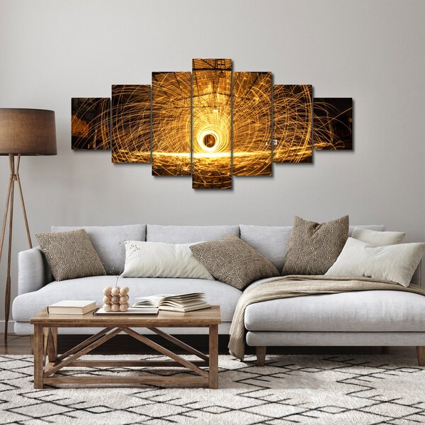 Obraz svíticího disku (210x100 cm)