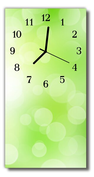 Skleněné hodiny vertikální  Zelené světlo 30x60 cm