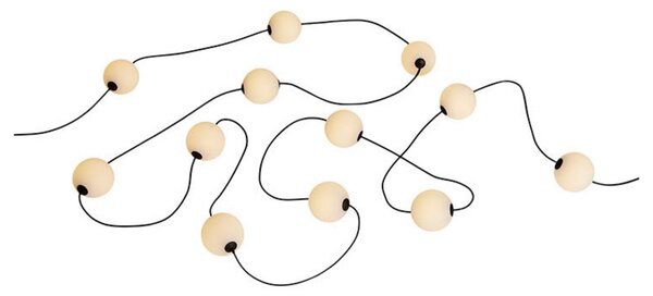 Světelné řetězy LOOM DESIGN, Misst Garland 12, Bílá, Terasa, Plast, Moderní