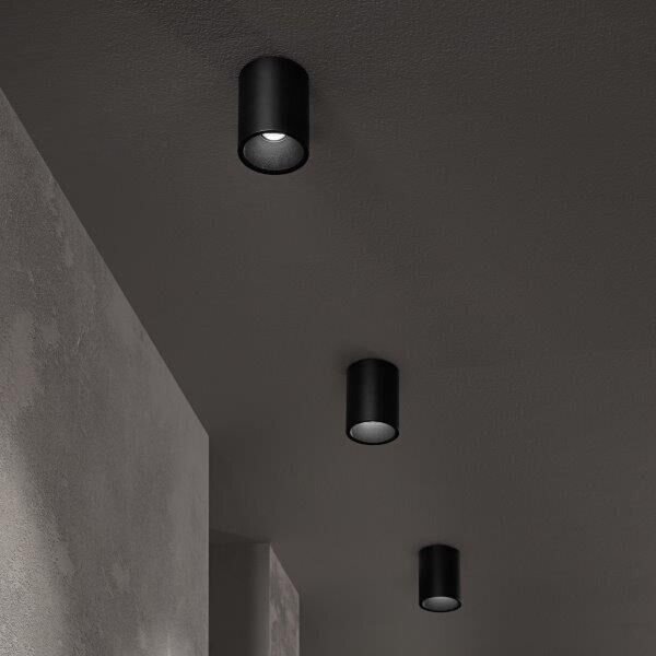 Stropní svítidlo Ideal lux 206004 NITRO ROUND NERO 1xLED 10W / 900lm 3000K černá