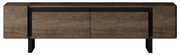 TV stolek/skříňka Yazz (ořech + černá). Akce -15%