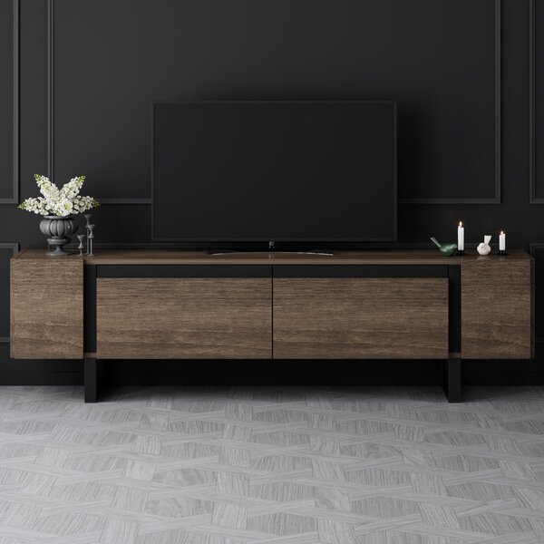 TV stolek/skříňka Yazz (ořech + černá). Akce -15%