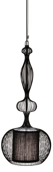 Závěsná svítidlo Forestier, Impératrice, stmívatelné, Černá, Obývací pokoj, Kov, Design