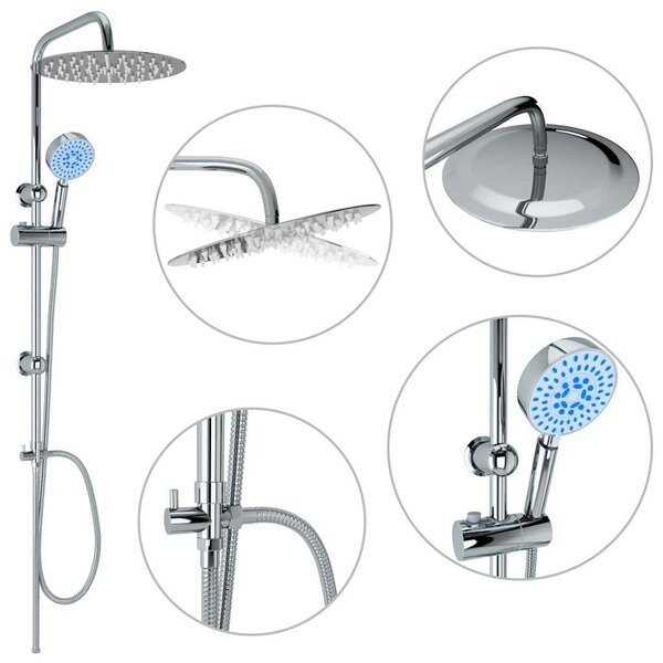 Sprchový set se dvěma hlavicemi nerezová ocel 145056