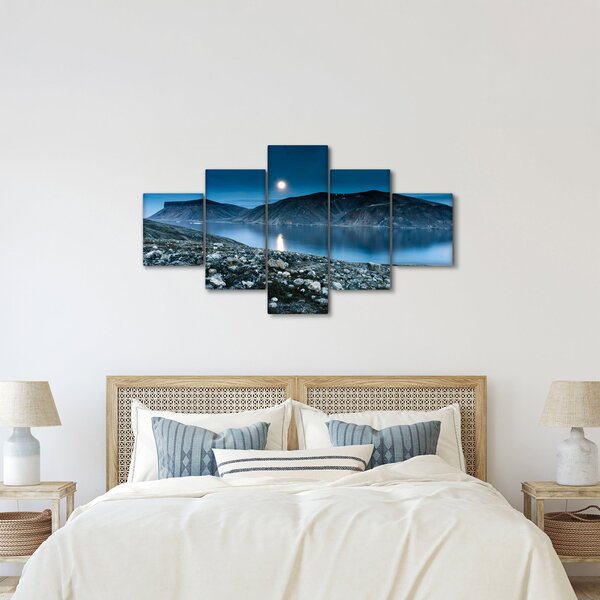 Obraz noční krajiny, Island (125x70 cm)