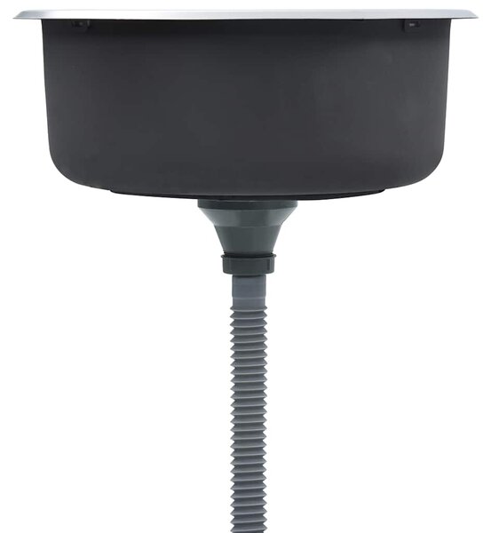 Kuchyňský dřez se sítkem a sifonem nerezová ocel 145070