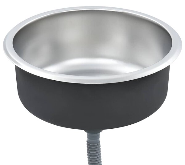 Kuchyňský dřez se sítkem a sifonem nerezová ocel 145070