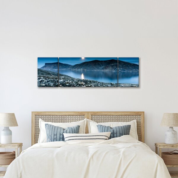 Obraz noční krajiny, Island (170x50 cm)