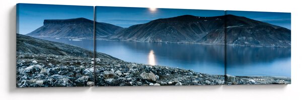 Obraz noční krajiny, Island (170x50 cm)