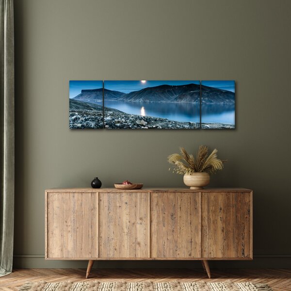 Obraz noční krajiny, Island (170x50 cm)