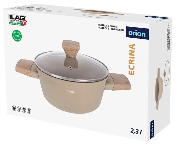 Ecrina Kastrol se skleněnou poklicí, 2,3 l ORION 113611