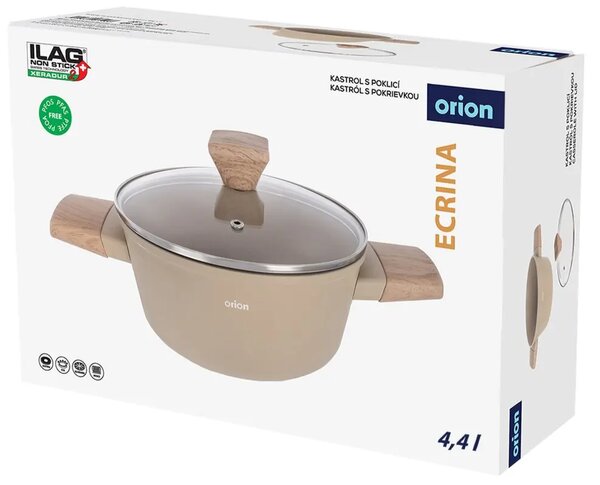 Ecrina Kastrol se skleněnou poklicí, 4,4 l ORION 113612