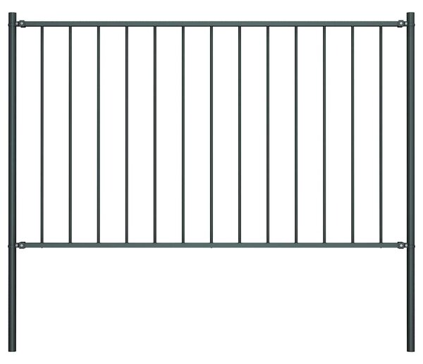 Plotový panel Woerden se sloupky ocelový 1,7x0,75 m antracitový 145212