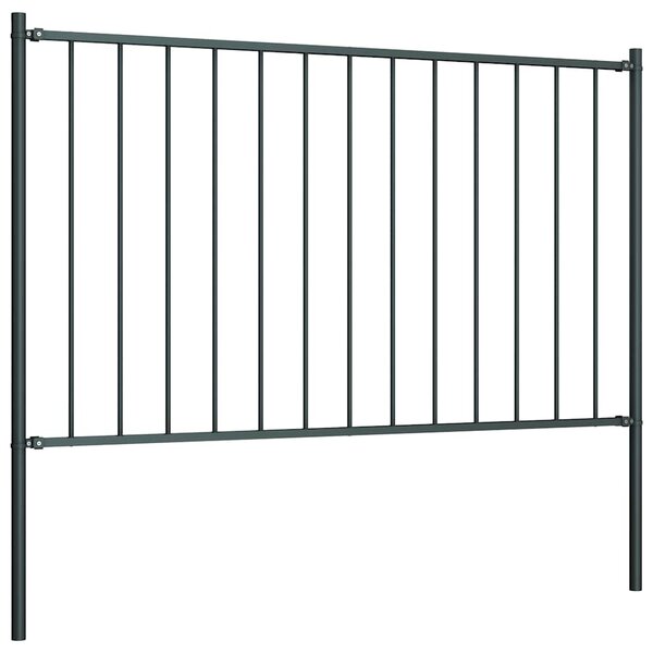 Plotový panel Woerden se sloupky ocelový 1,7x0,75 m antracitový 145212