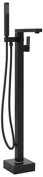 Volně stojící vanová baterie černá nerezová ocel 90 cm 145096