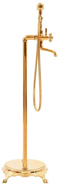 Volně stojící vanová baterie nerezová ocel 99,5 cm zlatá 145095