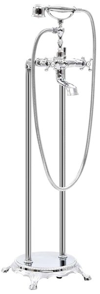 Volně stojící vanová baterie nerezová ocel 99,5 cm stříbrná 145093