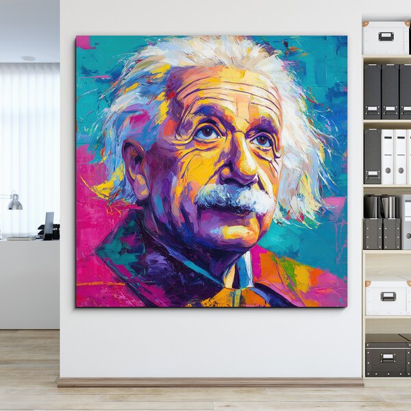 DUBLEZ | Pop art obraz - Albert Einstein | UV tisk, Premium