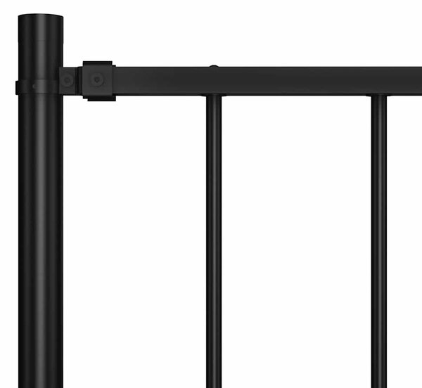 Plotový panel Woerden se sloupky ocelový 1,7x1,25 m černý 145211