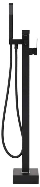 Volně stojící vanová baterie černá nerezová ocel 90 cm 145096