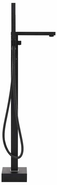 Volně stojící vanová baterie černá nerezová ocel 90 cm 145096