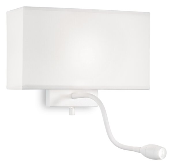 Nástěnné svítidlo Ideal lux 215693 HOTEL AP2 ALL WHITE 2xE27 / LED 1W / 45lm 3000K