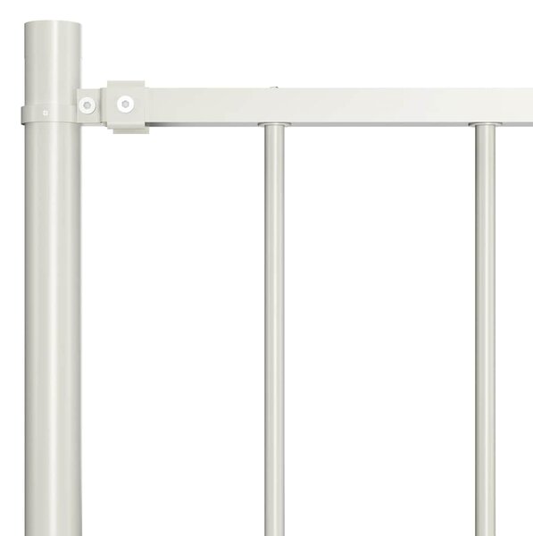 Plotový panel Woerden se sloupky ocelový 1,7x1,25 m bílý 145217