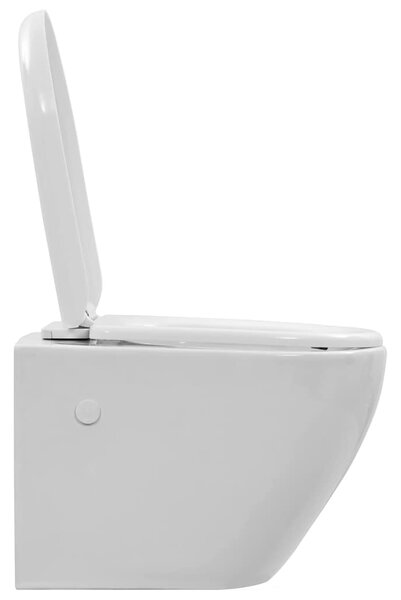 Závěsné WC bez okraje keramické bílé 145237