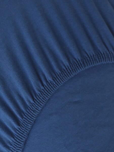 Jersey prostěradlo do postýlky Classic 70 x 140 cm – tmavě modrá