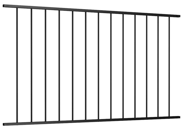 Plotový panel Woerden práškově lakovaná ocel 163x100 cm černý 145219
