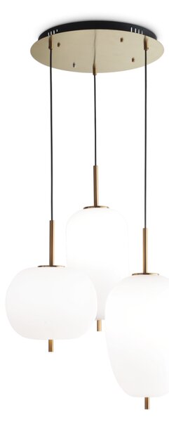 IdealLux 224541 UMILE SP3 závěsné LED svítidlo 50W 3160lm 3000K IP20 černá / mosaz