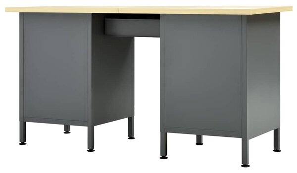 Pracovní stůl černý 160 x 60 x 85 cm ocel 145347
