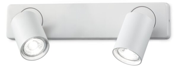 IdealLux 229041 RUDY AP2 stropní / nástěnné svítidlo (spot) GU10 2x35W IP20 bílá