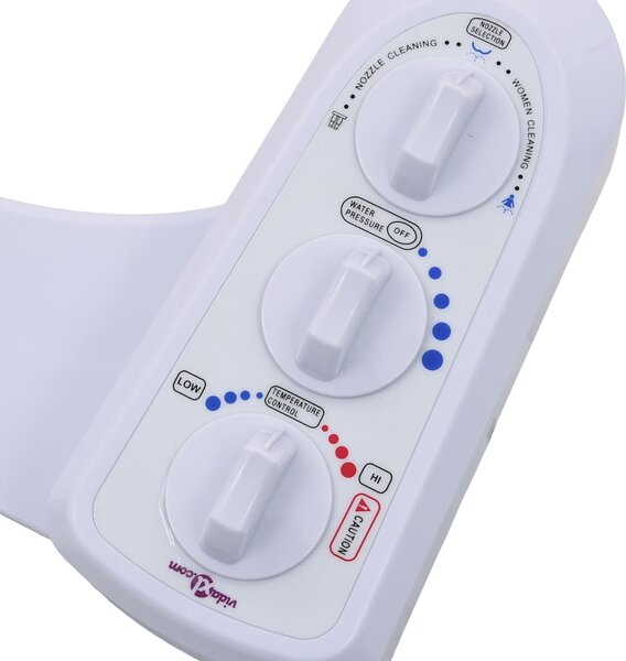 Přídavný bidet na WC sedátko teplá/studená voda dvojitá tryska 145292