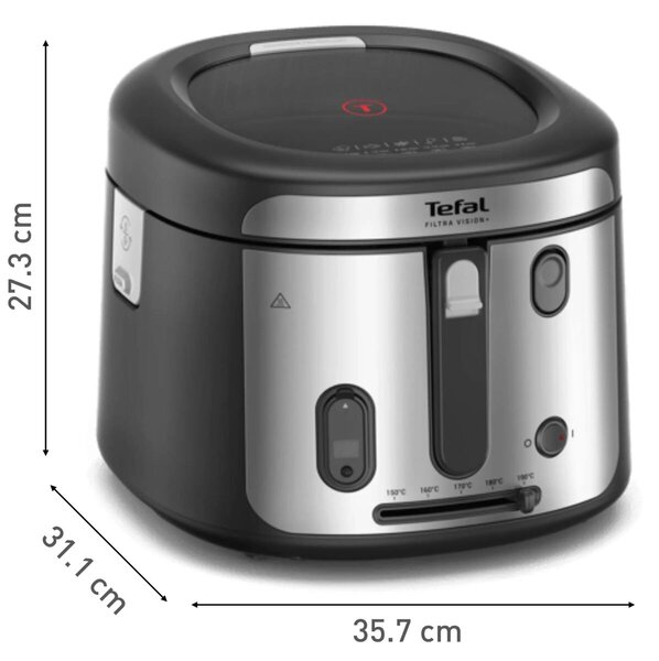 Filtra Vision+ Olejová fritéza, černá TEFAL FF2588E0