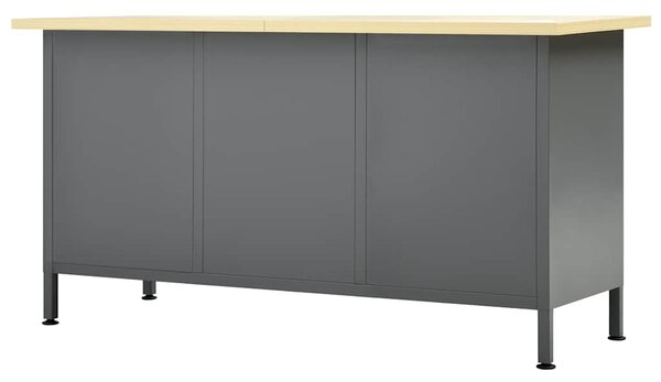 Pracovní stůl černý 160 x 60 x 85 cm ocel 145348