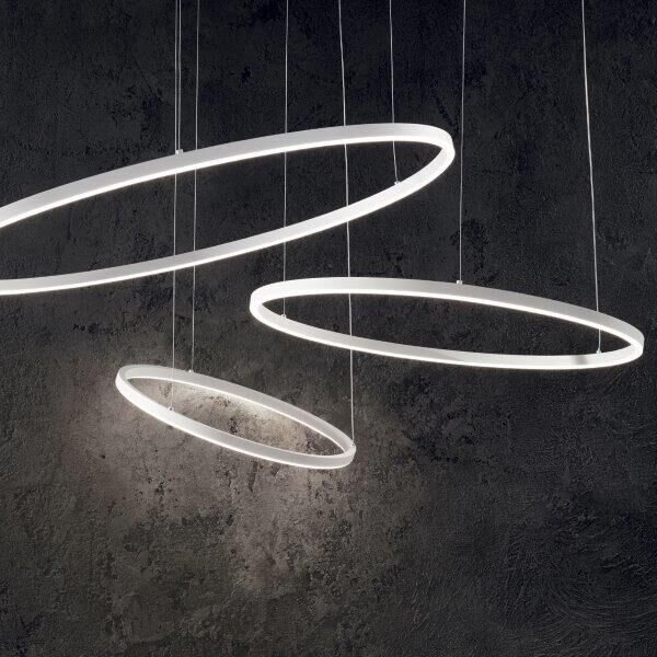 IdealLux 229478 ORACLE SLIM D90 závěsné LED svítidlo 48W 3000lm 3000K IP20 bílá