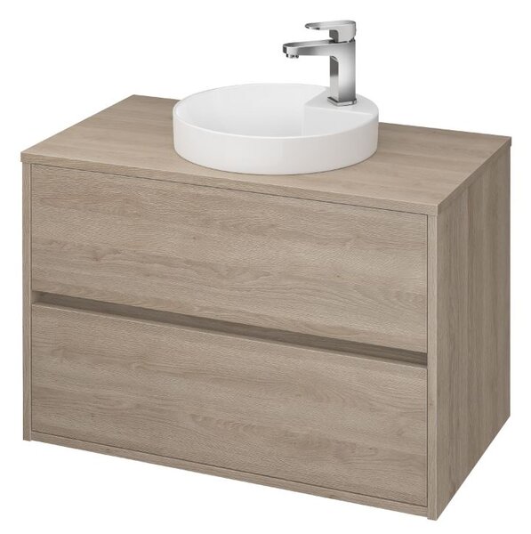 Cersanit Crea - závěsná skříňka pod umyvadlo na desku 80cm, dub, S924-010