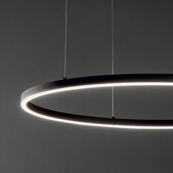 IdealLux 229508 ORACLE SLIM D900mm závěsné LED svítidlo 48W 3000lm 3000K IP20 černá