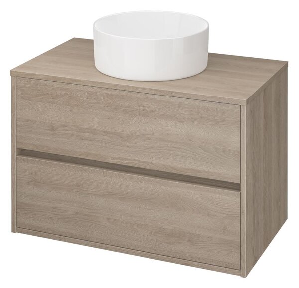 Cersanit Crea - závěsná skříňka pod umyvadlo na desku 80cm, dub, S924-010