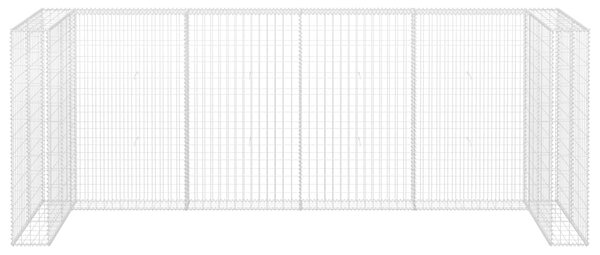 Gabionová zástěna pro popelnice pozinkovaná ocel 320x100x120 cm 145614