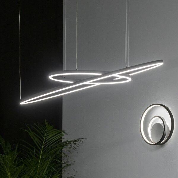 Ideal Lux 304441 ORACLE SLIM závěsné svítidlo LED D900mm 55W 5700/2950lm 4000K černá