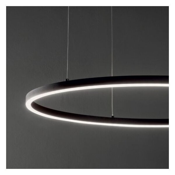 IdealLux 229515 ORACLE SLIM D700mm závěsné LED svítidlo 38W 4300/2220lm 3000K IP20 černá
